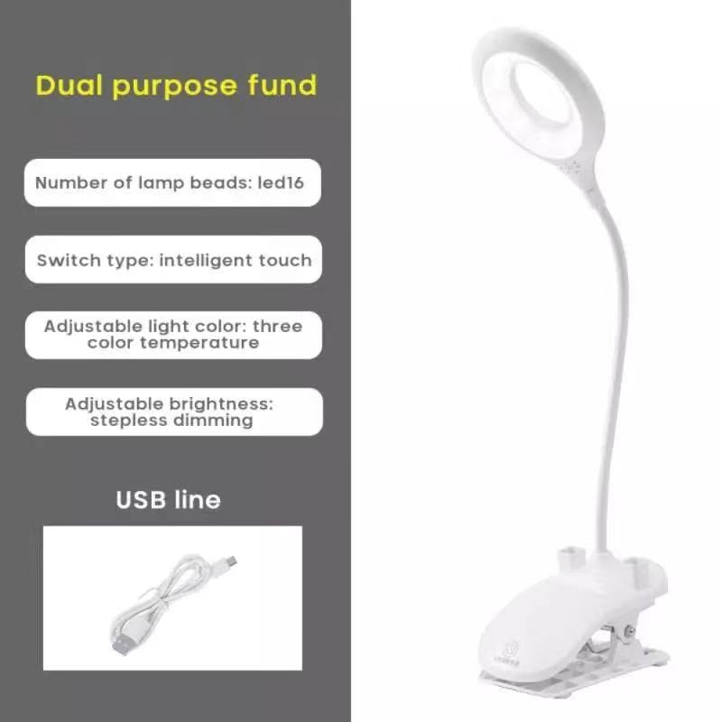 Creative Elephant Animal Led Table Lamp Charging Plug-in Dual-Use Three-Color Temperature Adjustable Learning Table Lamp