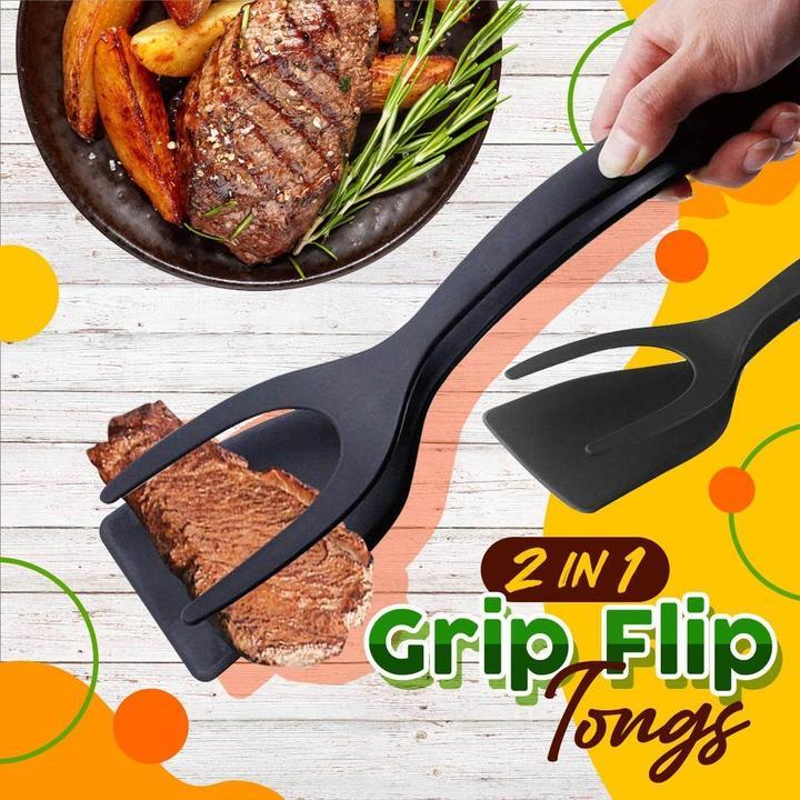 Products 2 In 1 Grip Flip Tongs  French Toast Pancake Egg Clamp