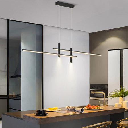 Minimalist Linear LED Pendant Light - Kitchen & Dining Room Light - Tano