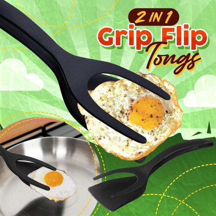 Products 2 In 1 Grip Flip Tongs  French Toast Pancake Egg Clamp