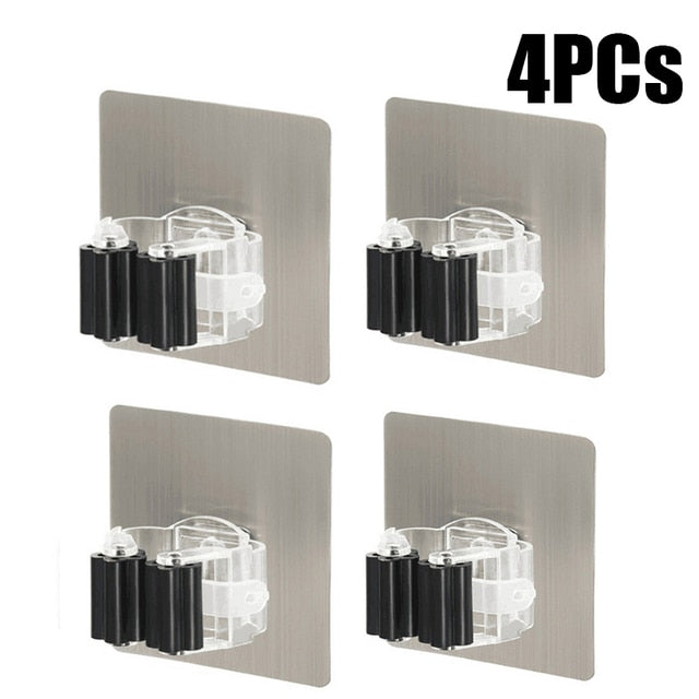 4/6pcs Wall Mounted Mops Holder