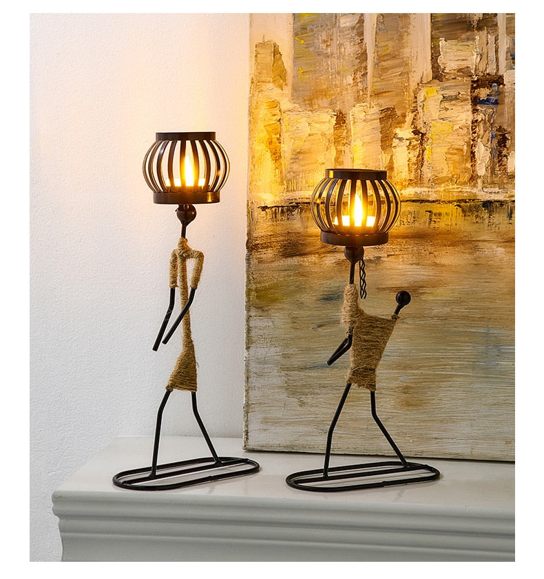 Metal candle holder home decor accessories