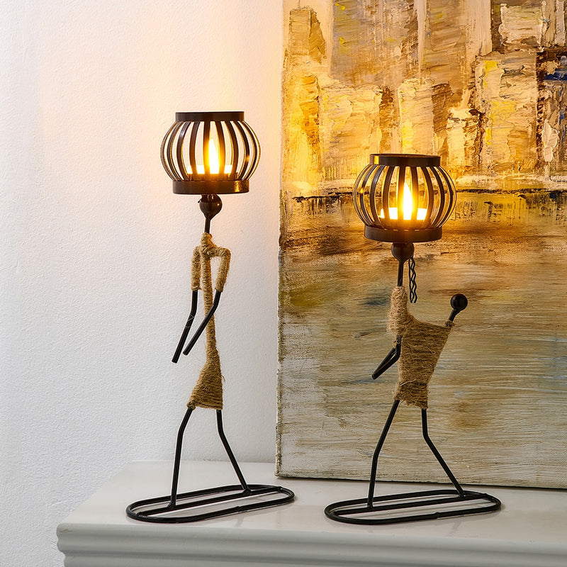 Metal candle holder home decor accessories