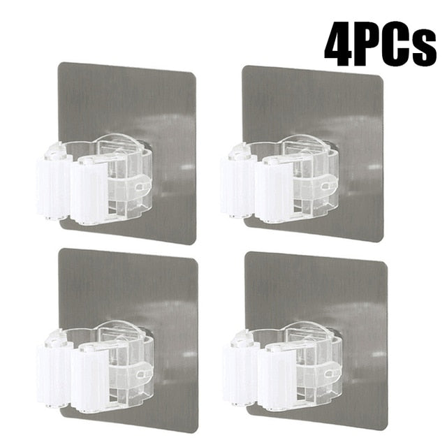 4/6pcs Wall Mounted Mops Holder