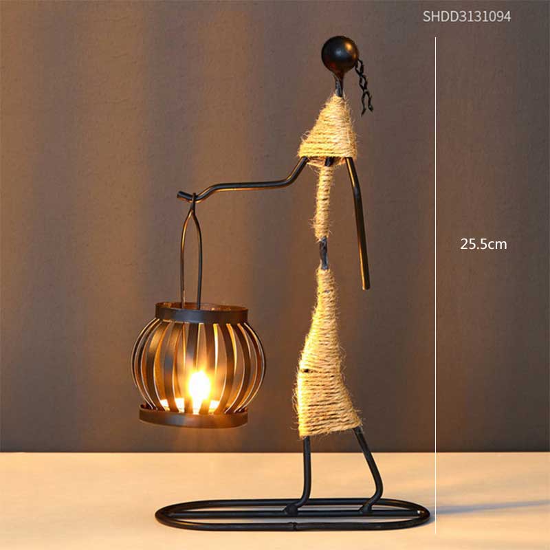 Metal candle holder home decor accessories