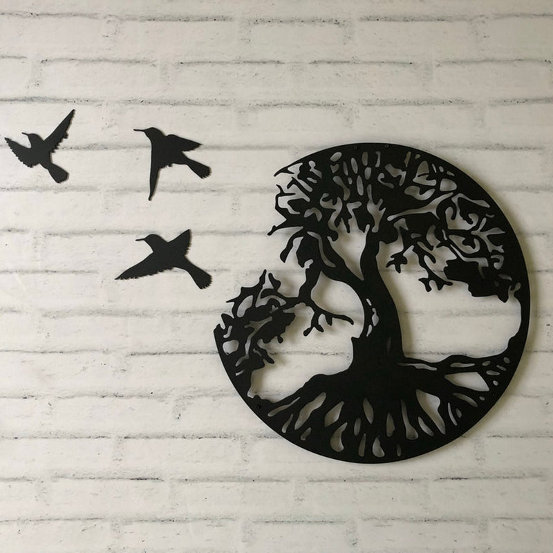 Tree Of Life & Birds Metal Wall Home Decoration