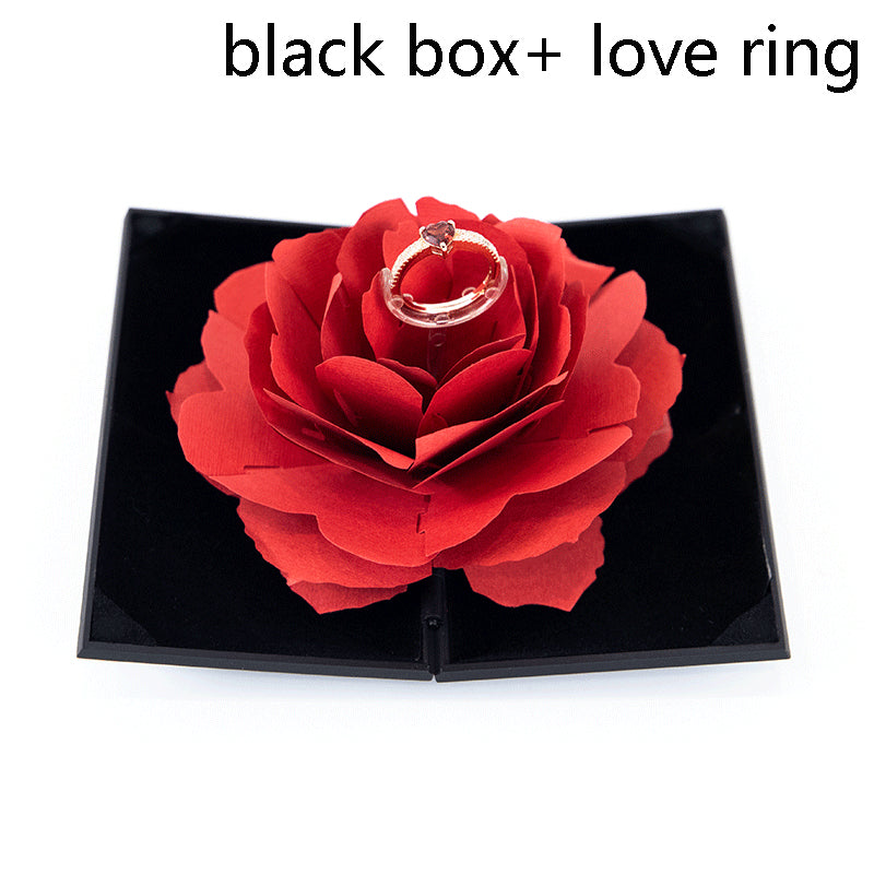 Artificial Red Rose & Teddy Bear in Heart Shape Metal Gift Box