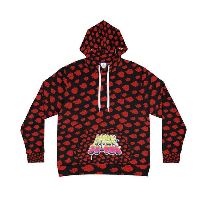 Men's Red Cloud Hoodie, Anime-Inspired Partial Red Cloud Hoodie, Red Cloud Anime Hoodie, APOLLO DA-ONE