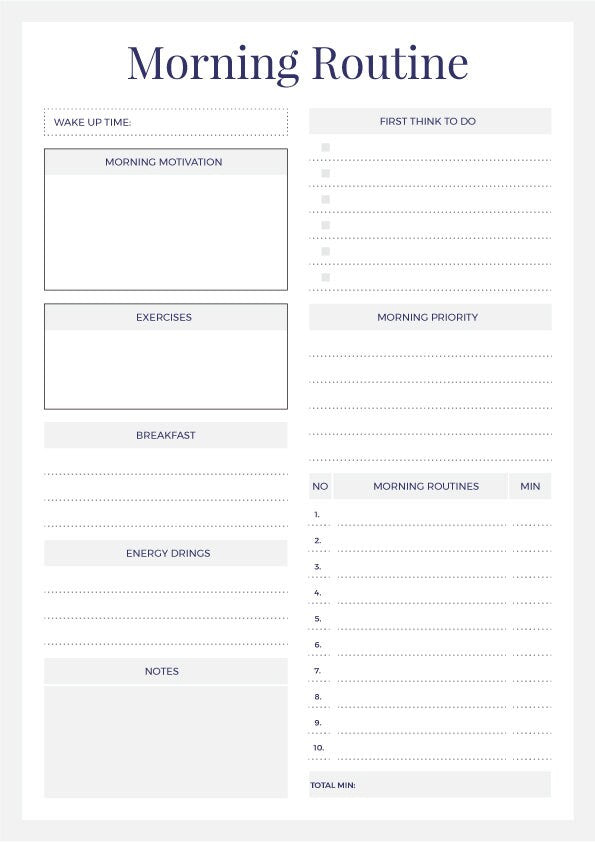 Downloadable Editable Printable Wellness Planner