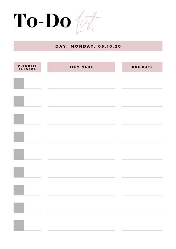 Downloadable Editable Printable to do lists planners bundle