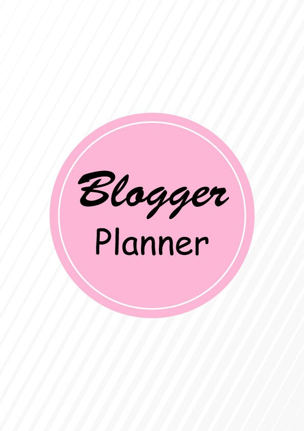 Blog Planner Downloadable Editable Printable