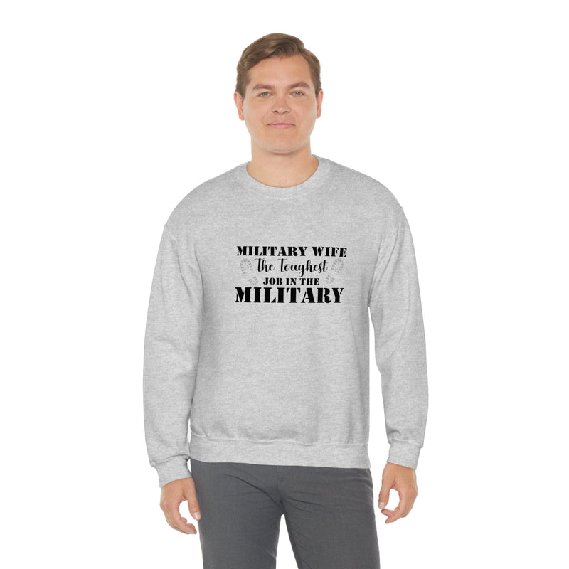 Unisex Military WIFE Heavy Blend Crewneck Sweatshirt