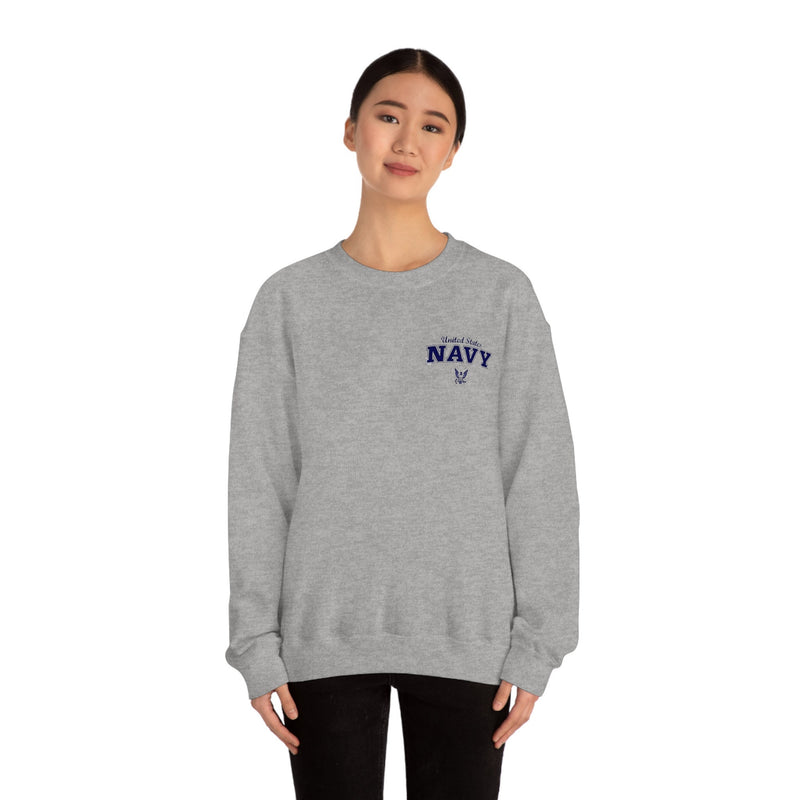 Unisex Military NAVY Heavy Blend Crewneck Sweatshirt