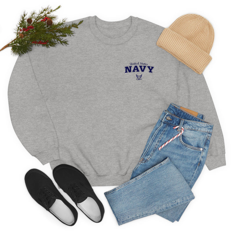 Unisex Military NAVY Heavy Blend Crewneck Sweatshirt