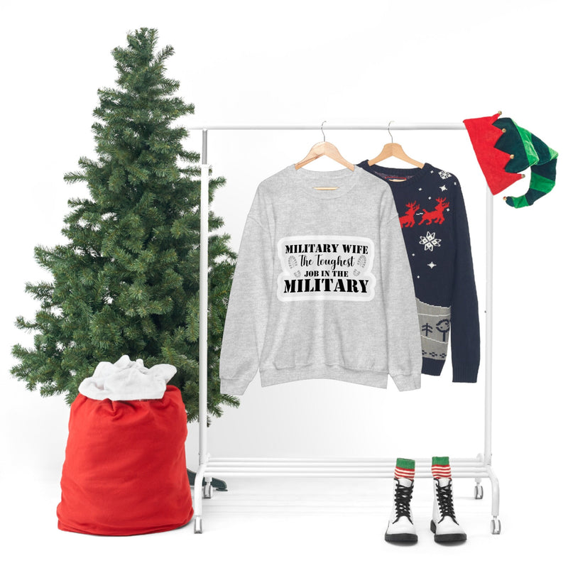 Unisex Military WIFE Heavy Blend Crewneck Sweatshirt