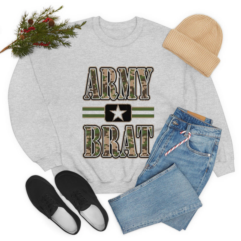 Unisex Military ARMY BRAT Heavy Blend Crewneck Sweatshirt