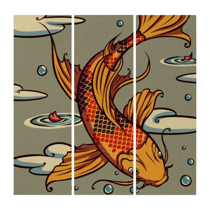 KOI Triptych Wall Art