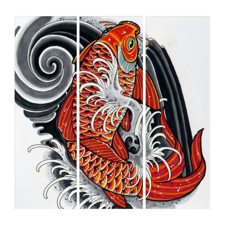 KOI Triptych Wall Art