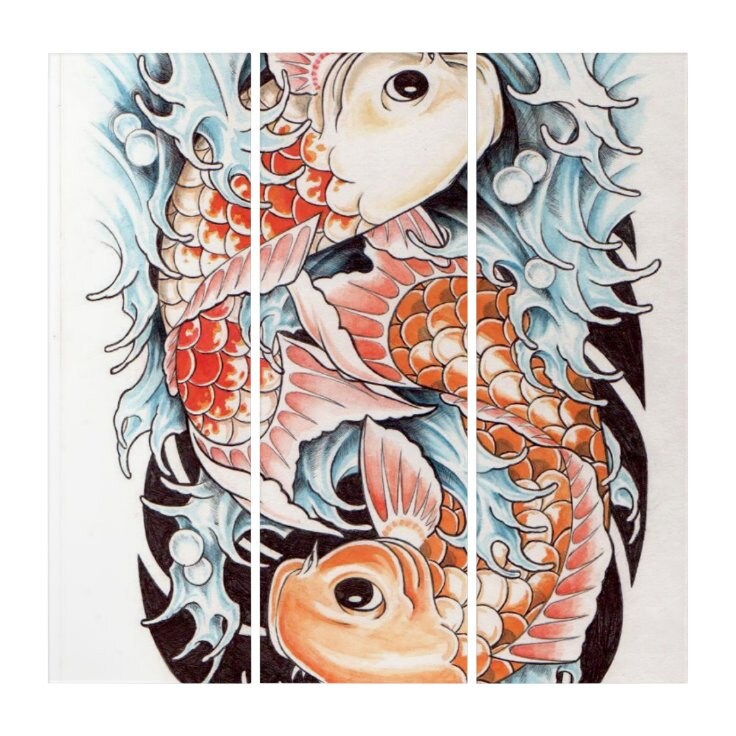 KOI Triptych Wall Art