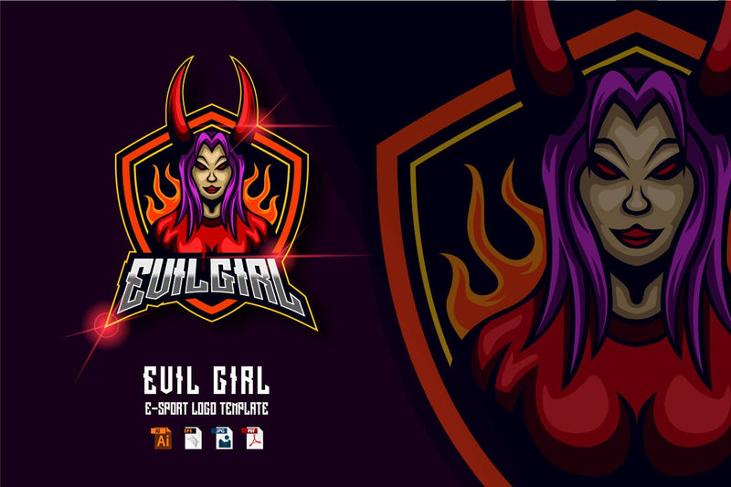 Evil Girl Logo Avatar