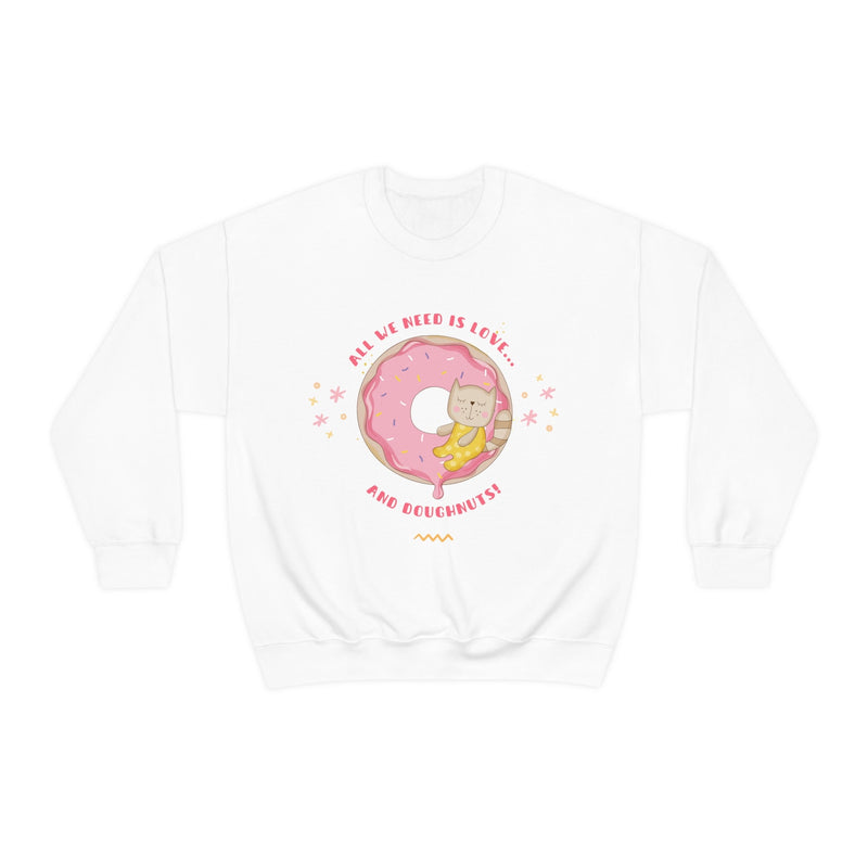 Unisex Heavy Blend Crewneck donut shirt Sweatshirt