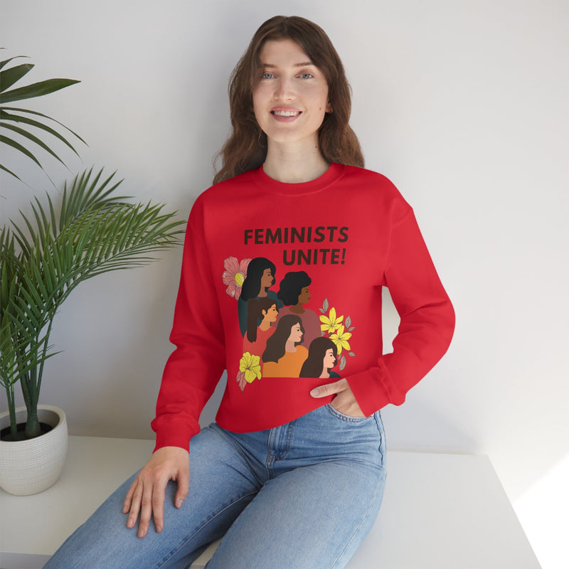 Unisex Heavy Blend Crewneck feminist Sweatshirt