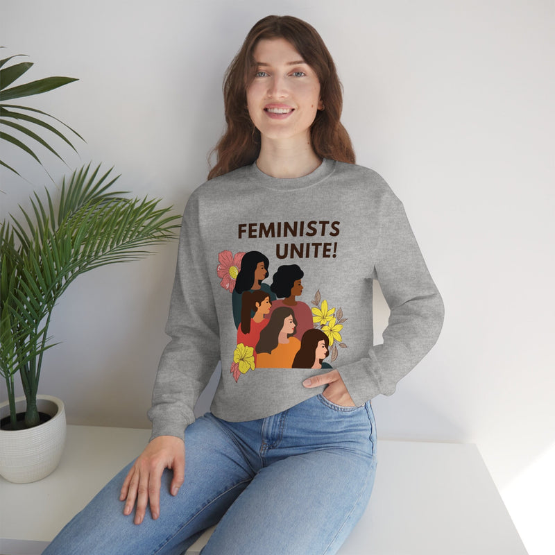 Unisex Heavy Blend Crewneck feminist Sweatshirt