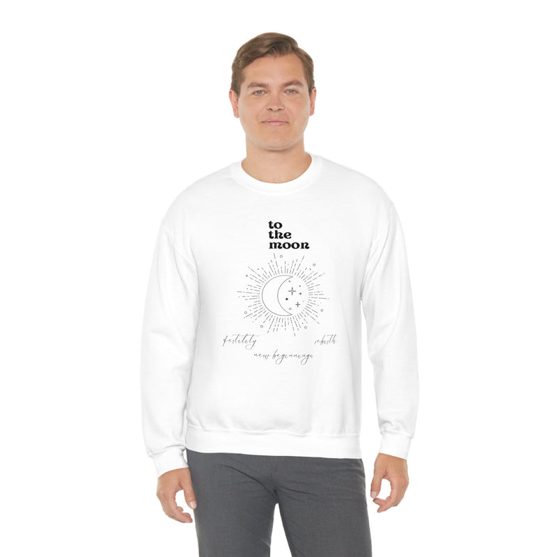 Unisex Heavy Blend Crewneck two the moon Sweatshirt