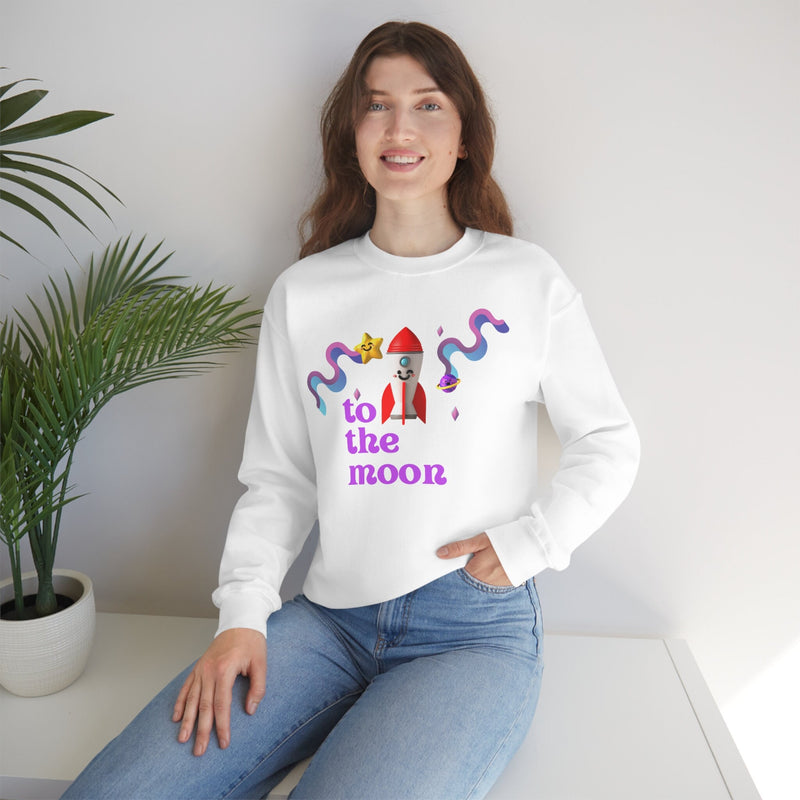 Unisex Heavy Blend Crewneck two the moon Sweatshirt