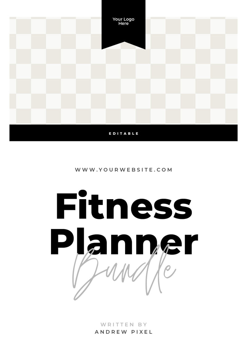 Fitness Planners and Tracker Downloadable Editable Printable