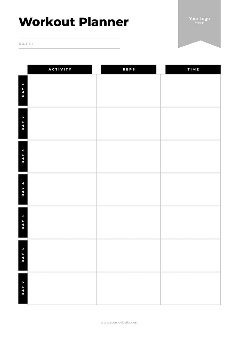 Fitness Planners and Tracker Downloadable Editable Printable