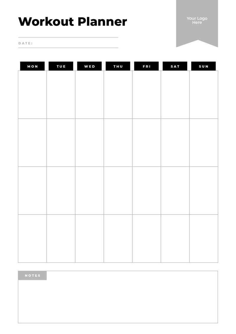 Fitness Planners and Tracker Downloadable Editable Printable