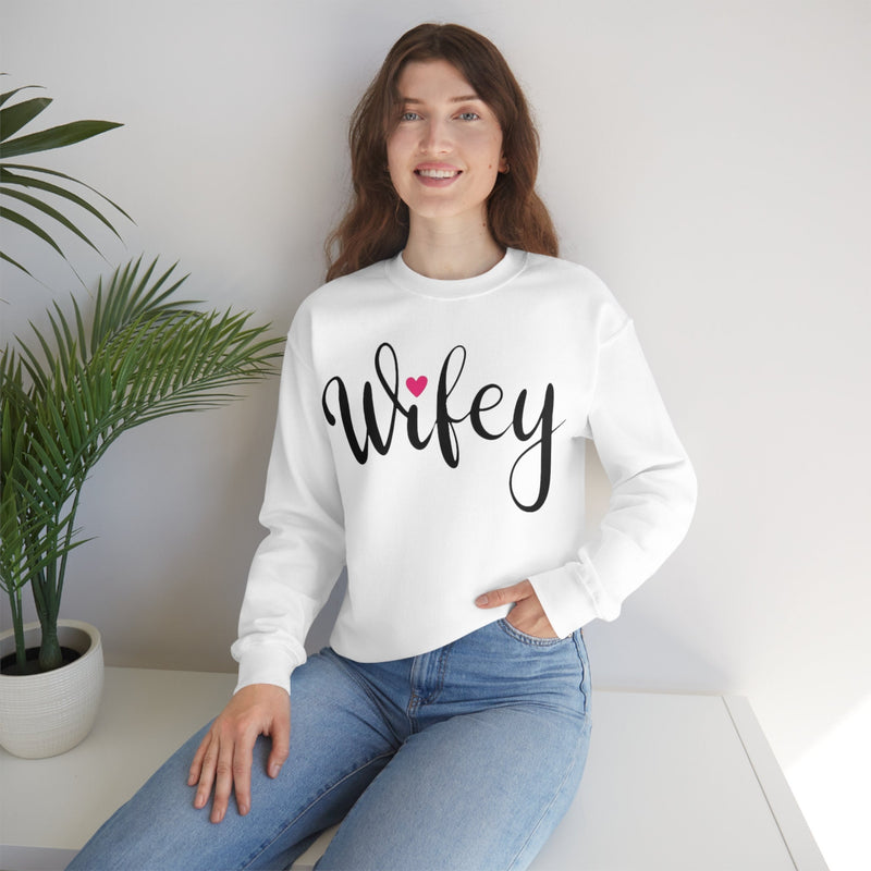 Unisex Heavy Blend Crewneck wifey Sweatshirt wife Sweatshirt