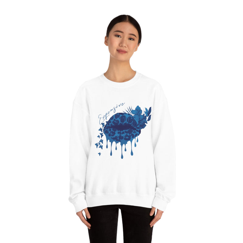 Heavy Blend Crewneck Expensive Lips Sweatshirt