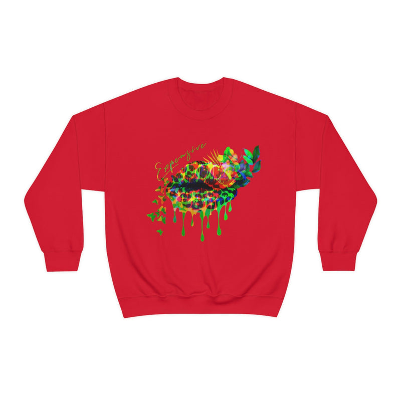 Heavy Blend Crewneck Expensive Lips Sweatshirt