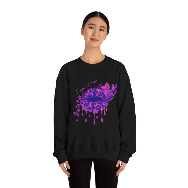 Heavy Blend Crewneck Expensive Lips Sweatshirt