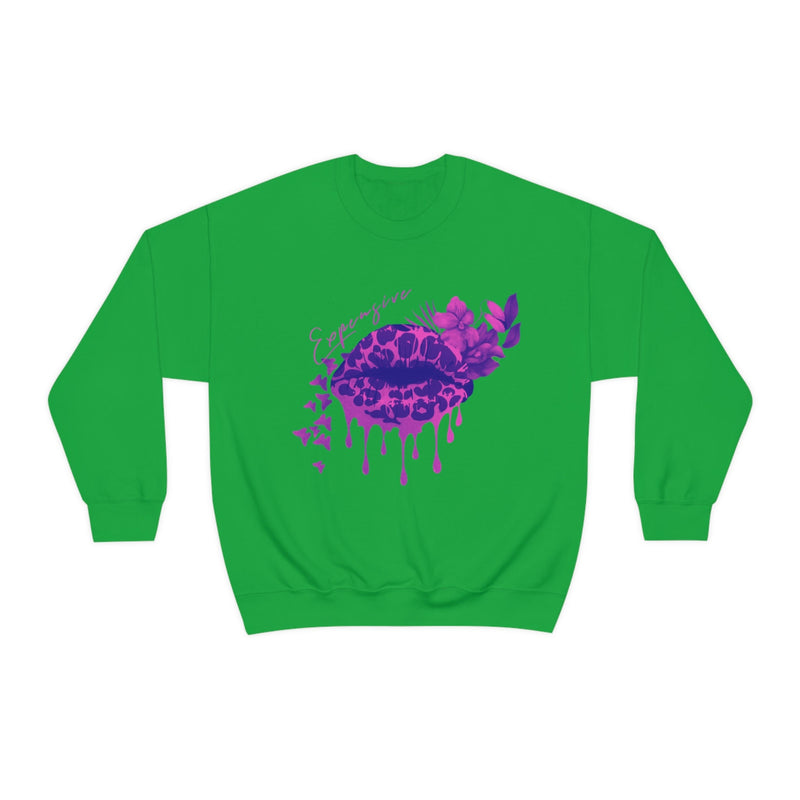 Heavy Blend Crewneck Expensive Lips Sweatshirt