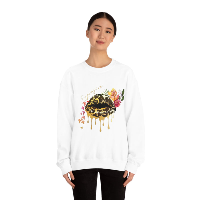 Heavy Blend Crewneck Expensive Lips Sweatshirt