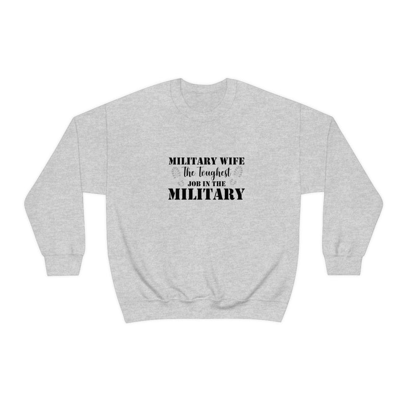 Unisex Military WIFE Heavy Blend Crewneck Sweatshirt