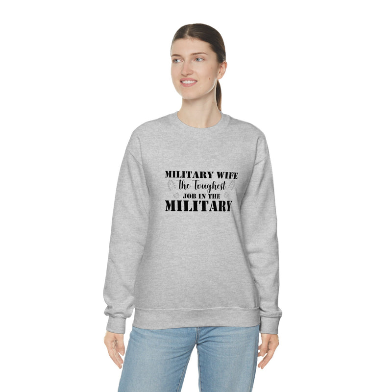 Unisex Military WIFE Heavy Blend Crewneck Sweatshirt