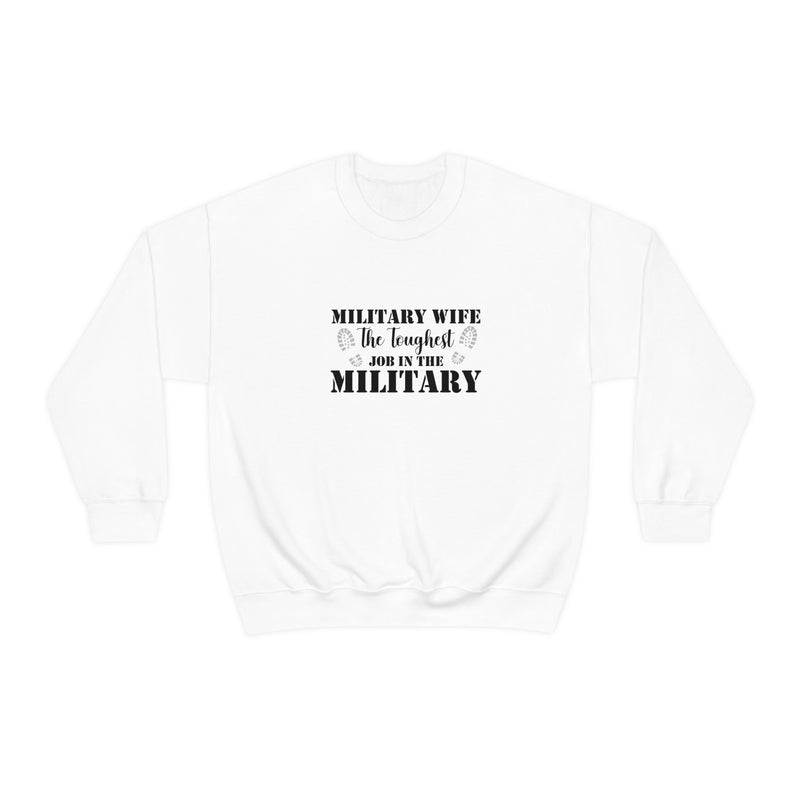 Unisex Military WIFE Heavy Blend Crewneck Sweatshirt