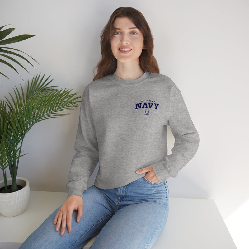 Unisex Military NAVY Heavy Blend Crewneck Sweatshirt