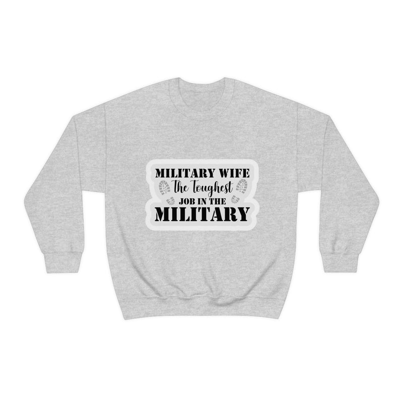 Unisex Military WIFE Heavy Blend Crewneck Sweatshirt