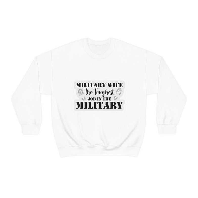 Unisex Military WIFE Heavy Blend Crewneck Sweatshirt