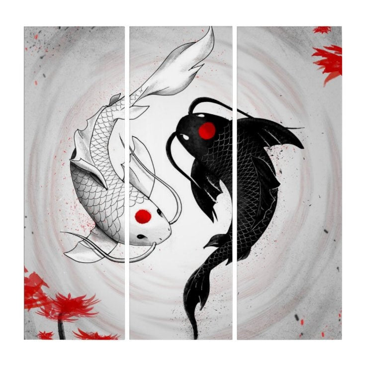 KOI Triptych Wall Art