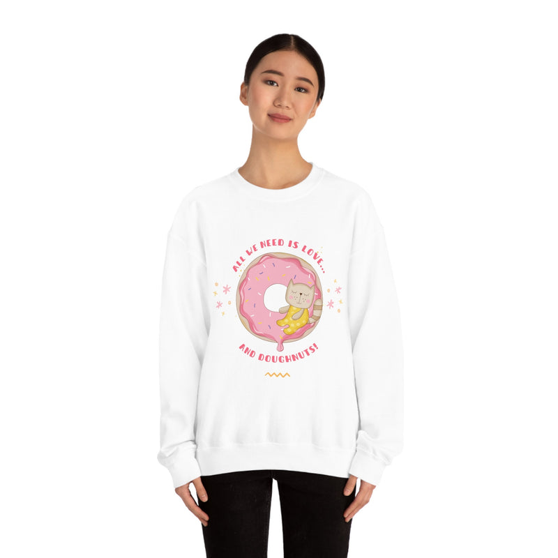 Unisex Heavy Blend Crewneck donut shirt Sweatshirt