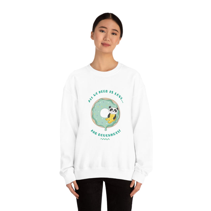 Unisex Heavy Blend Crewneck donut shirt Sweatshirt