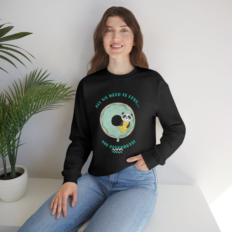 Unisex Heavy Blend Crewneck donut shirt Sweatshirt