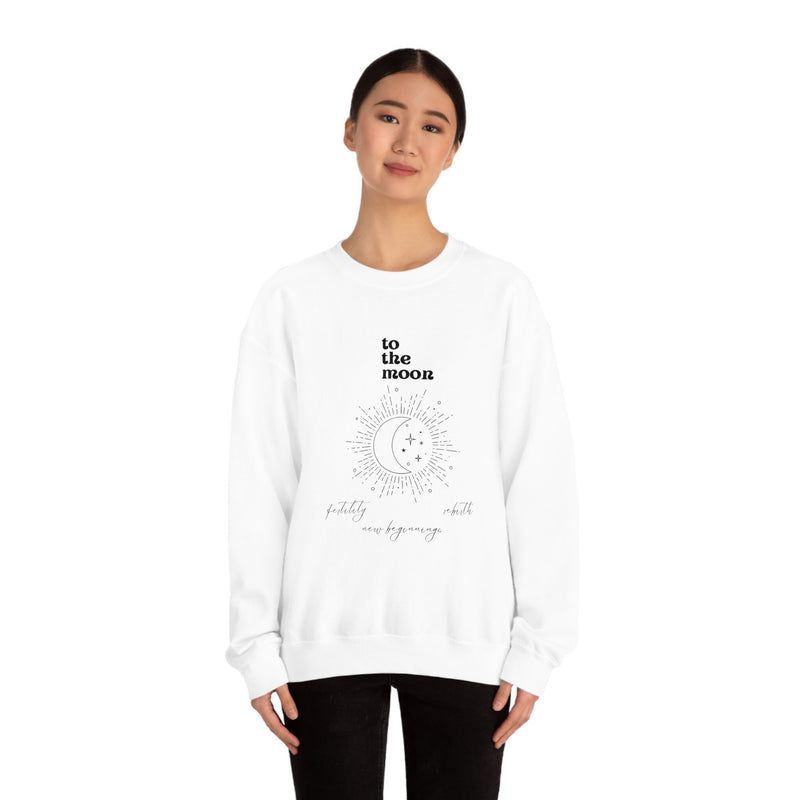 Unisex Heavy Blend Crewneck two the moon Sweatshirt