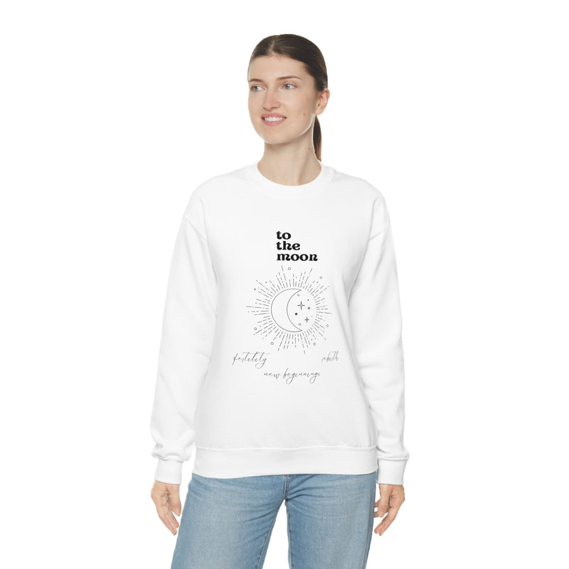 Unisex Heavy Blend Crewneck two the moon Sweatshirt